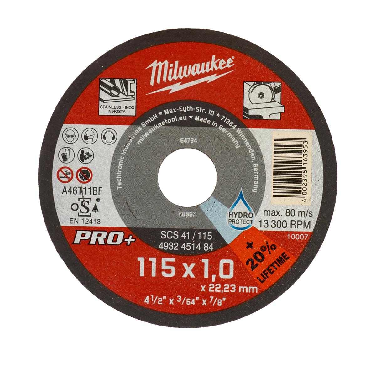 Disque à tronçonner les métaux Milwaukee PRO+ 4932451484