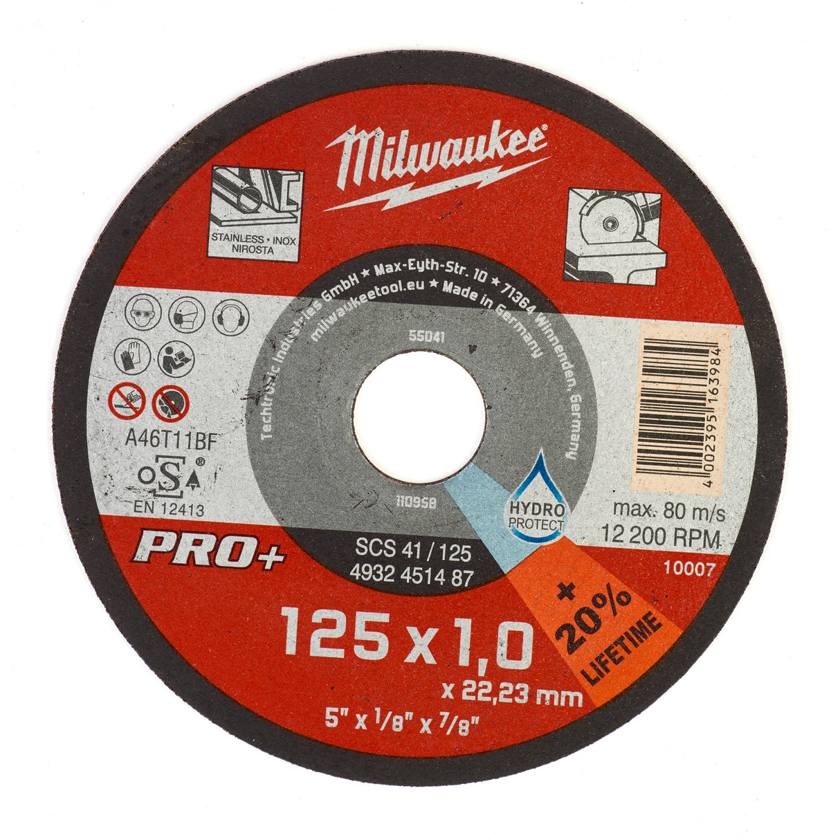 Milwaukee Metalltrennscheibe PRO+ 4932451488 roteswerkzeug