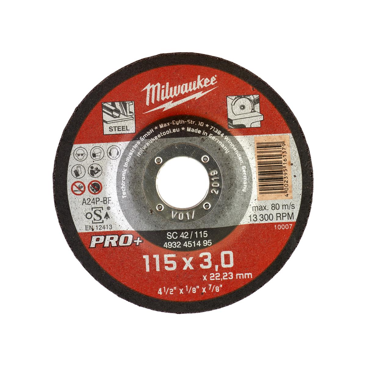Disque à tronçonner les métaux Milwaukee PRO+ 4932451495