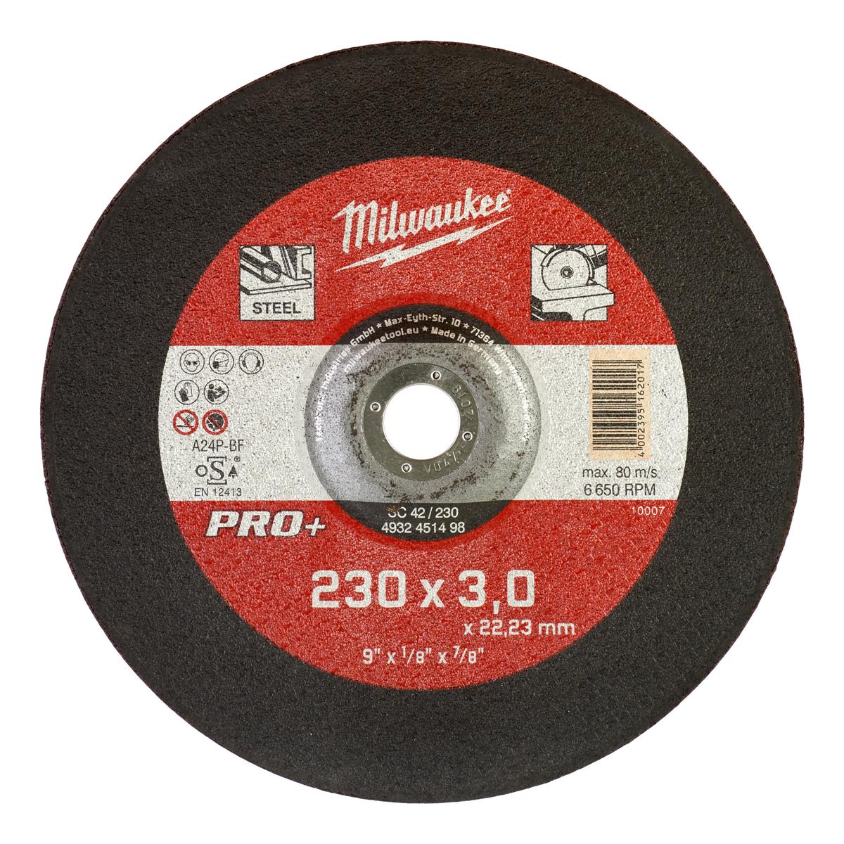 Disque à tronçonner les métaux Milwaukee PRO+ 4932451498