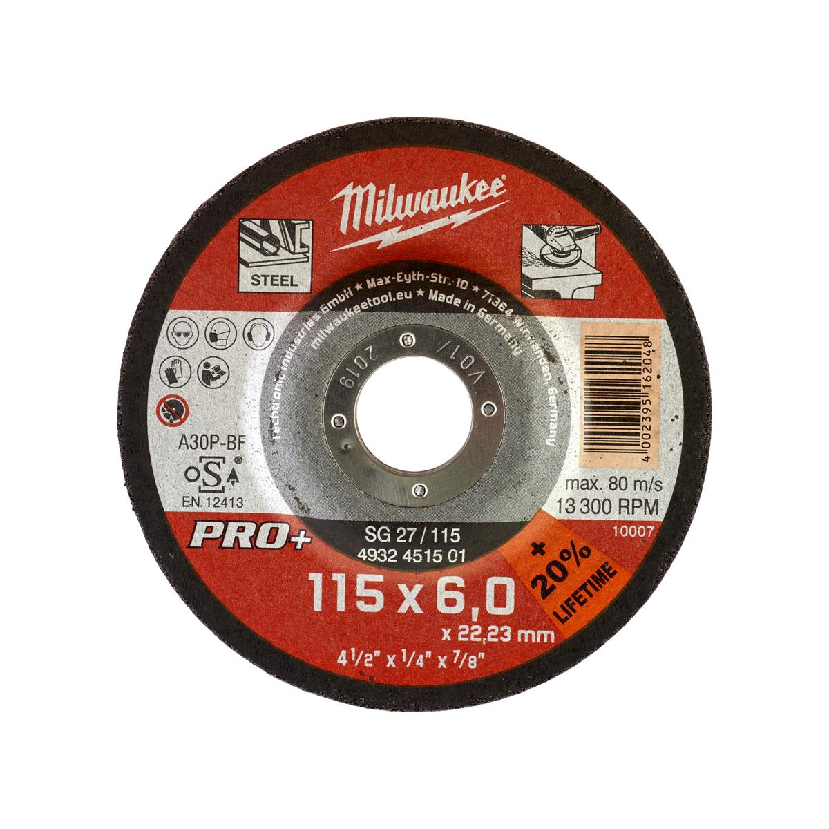 Disque abrasif Milwaukee PRO+ SG27 4932451501