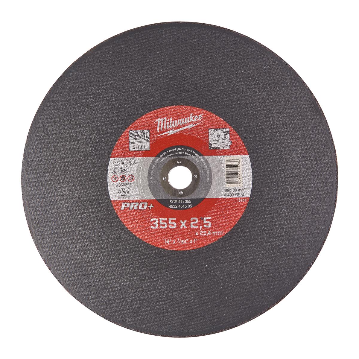 Disque à tronçonner les métaux Milwaukee PRO+ 4932451505