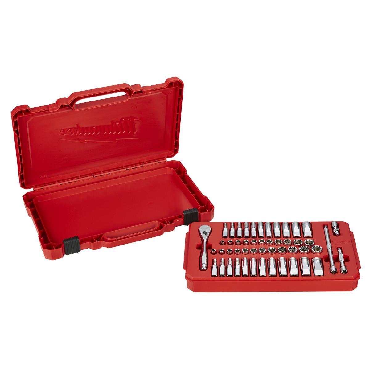 Milwaukee ratchet and socket wrench set 4932464943