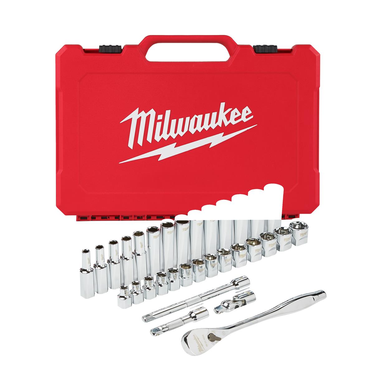 Milwaukee ratchet and socket wrench set 4932464945
