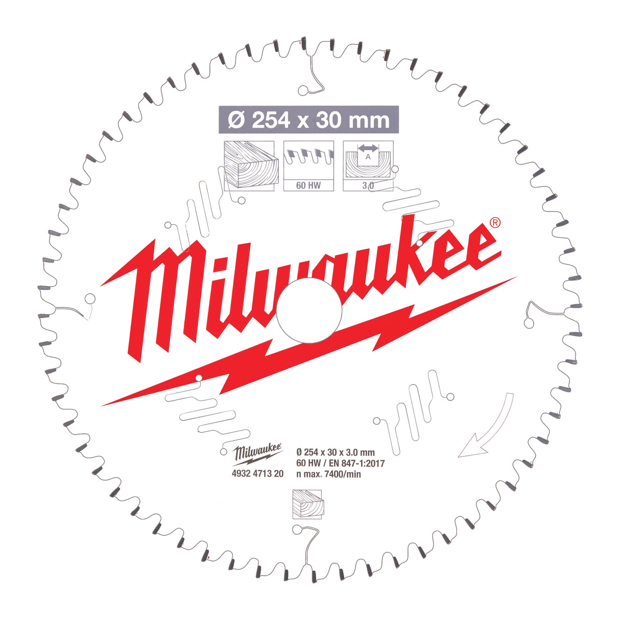 Milwaukee Kreissägeblatt 4932471320 roteswerkzeug