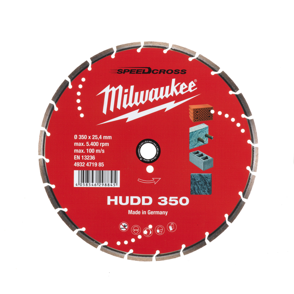 Milwaukee Diamanttrennscheibe SPEEDCROSS HUDD 4932471985 roteswerkzeug