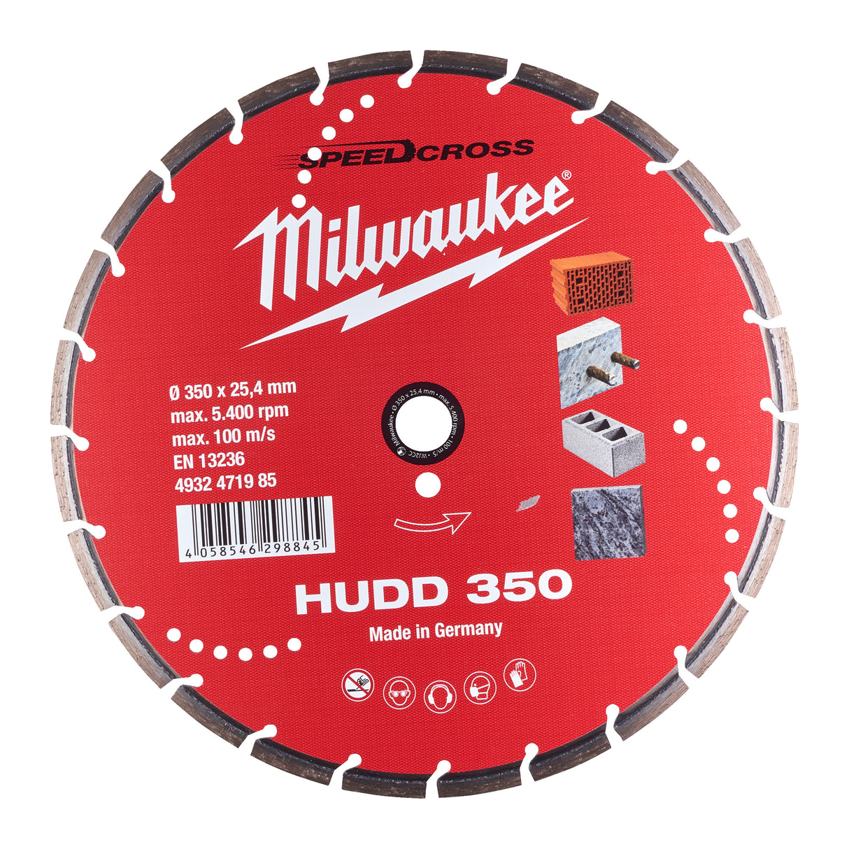 Milwaukee Diamanttrennscheibe SPEEDCROSS HUDD 4932471985 roteswerkzeug