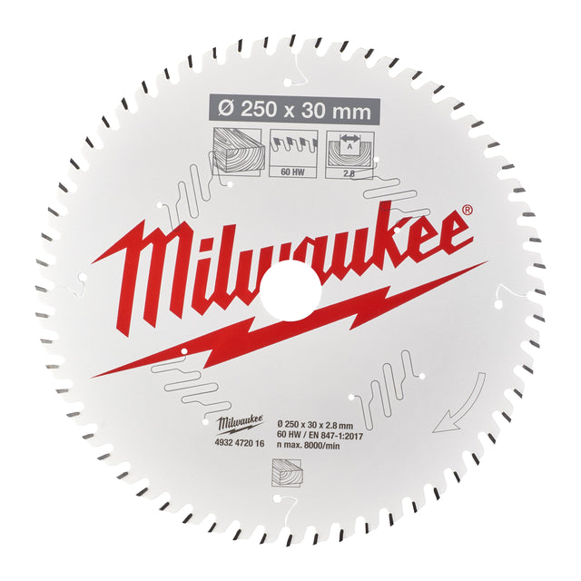 Milwaukee Kreissägeblatt 4932472016 roteswerkzeug