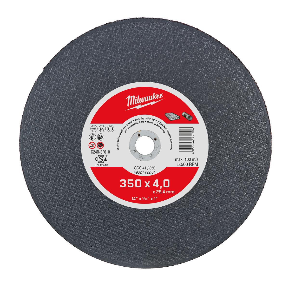 Disque à tronçonner le métal Milwaukee 4932472264