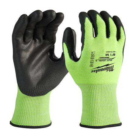 Milwaukee Schnittschutzhandschuhe Schwarz 8 / M HI-VIS roteswerkzeug