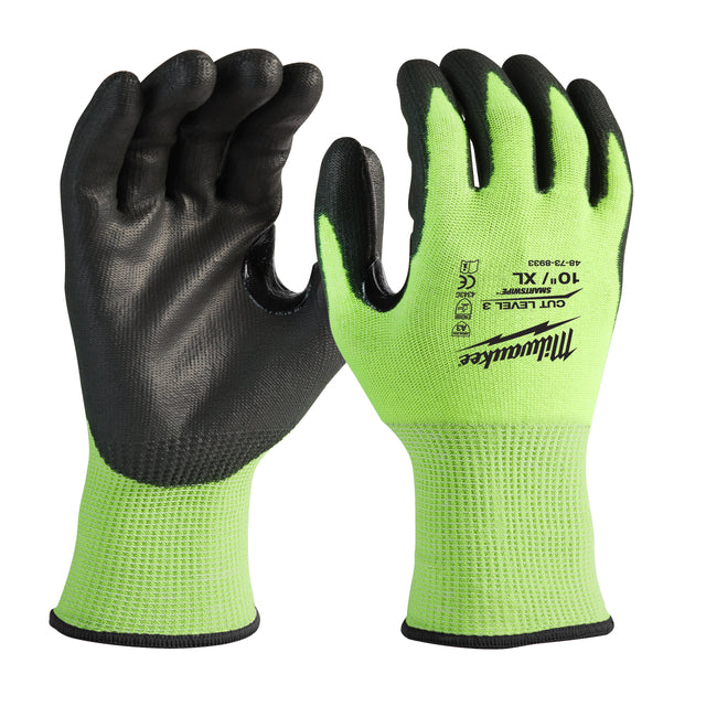 Milwaukee Schnittschutzhandschuhe Schwarz 10 / XL HI-VIS roteswerkzeug