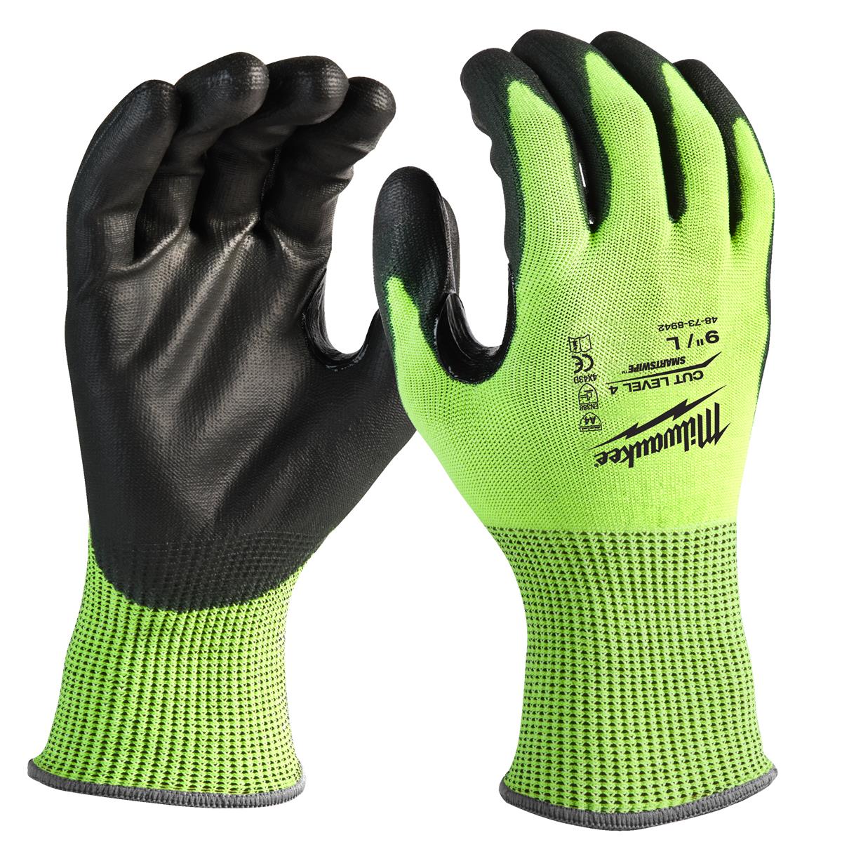 Milwaukee Cut Resistant Gloves Gray 7 / S HI-VIS