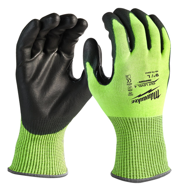 Milwaukee Schnittschutzhandschuhe Grau 11 / XXL HI-VIS roteswerkzeug