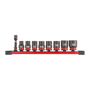 Milwaukee Schlagnuss 3/8" -Set SHOCKWAVE 4932480454 roteswerkzeug