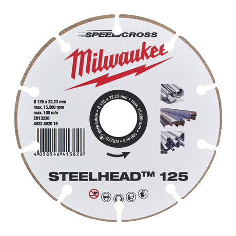 Milwaukee Diamanttrennscheibe DH STEELHEAD 4932492015 roteswerkzeug