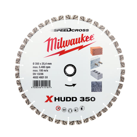 Milwaukee Diamanttrennscheibe SPEEDCROSS XHUDD 4932492151 roteswerkzeug