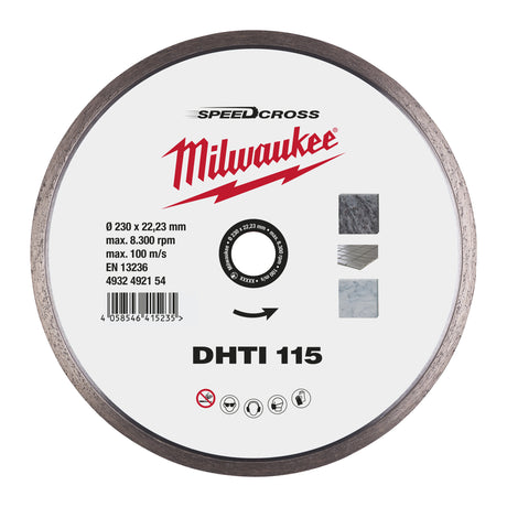 Milwaukee Diamanttrennscheibe SPEEDCROSS DHTi 4932492154 roteswerkzeug