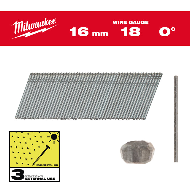 Milwaukee Nägel 16mm 4932492557 roteswerkzeug