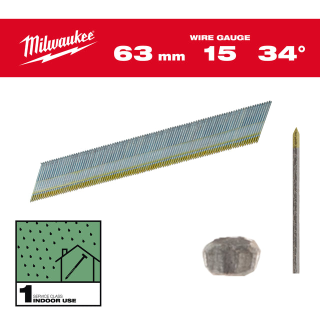 Milwaukee Nägel 63mm 4932492578 roteswerkzeug