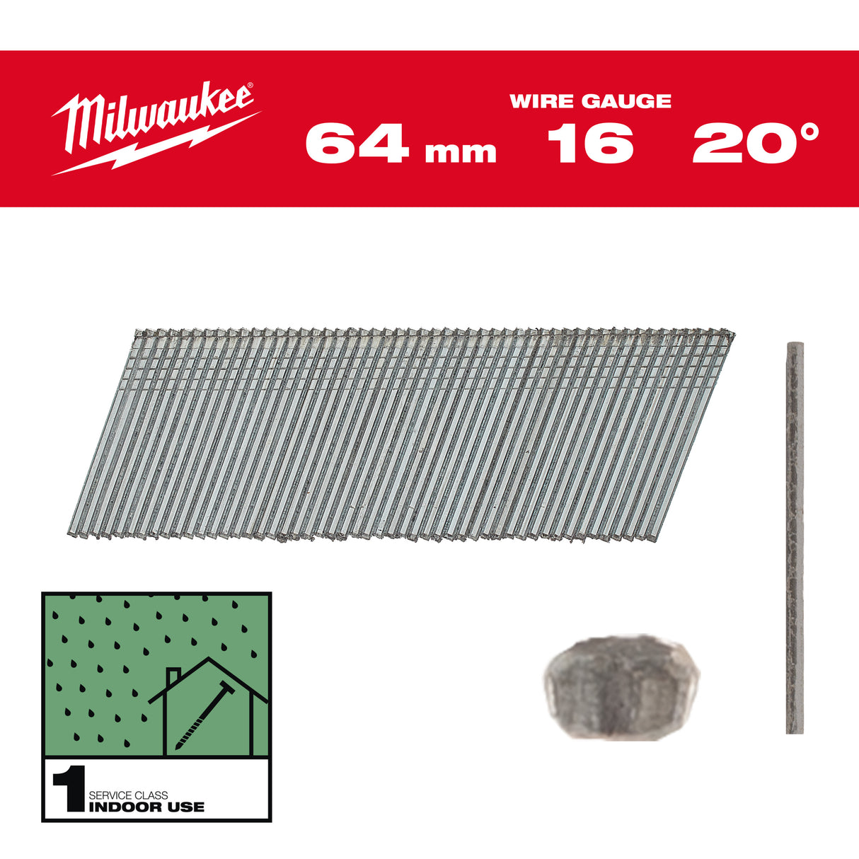 Milwaukee Nägel 64mm 4932492586 roteswerkzeug