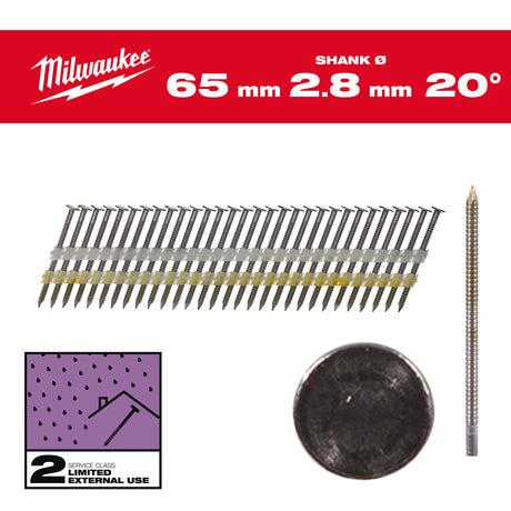 Milwaukee Nägel 65mm 4932492591 roteswerkzeug