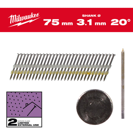 Milwaukee Nägel 75mm 4932492592 roteswerkzeug