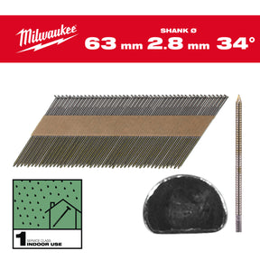 Milwaukee Nägel 63mm 4932492600 roteswerkzeug