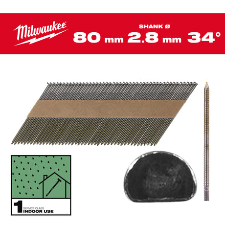 Milwaukee Nägel 80mm 4932492603 roteswerkzeug