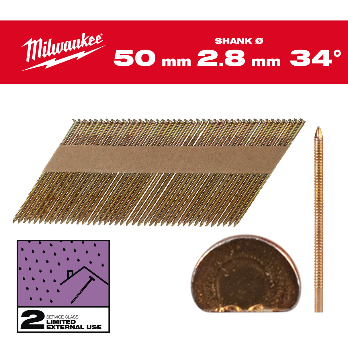 Milwaukee Nägel 50mm 4932492606 roteswerkzeug