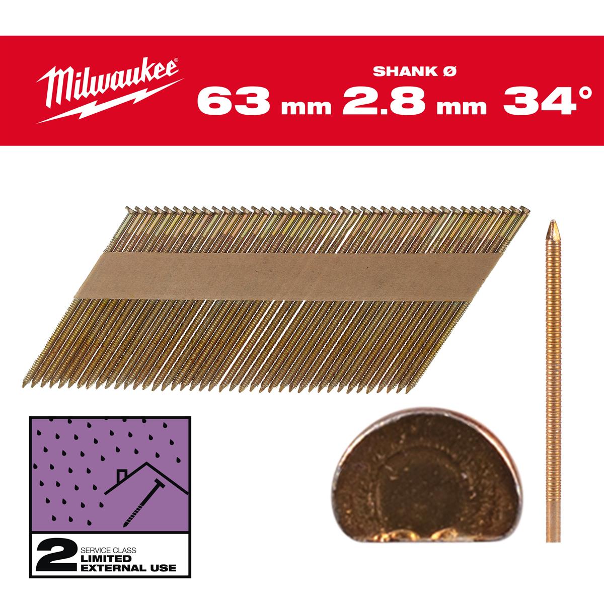 Milwaukee Nägel 63mm 4932492607