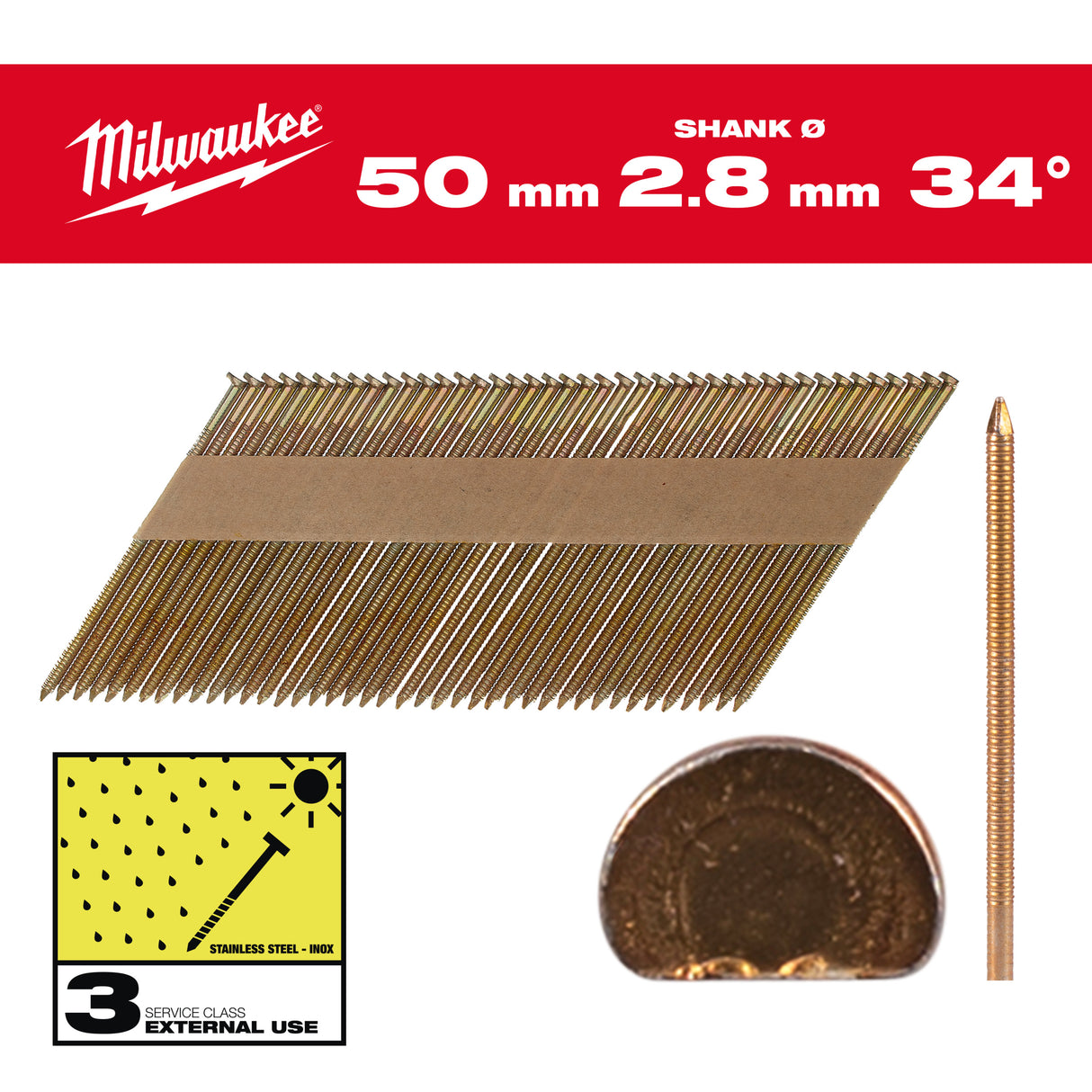 Milwaukee Nägel 50mm 4932492613 roteswerkzeug