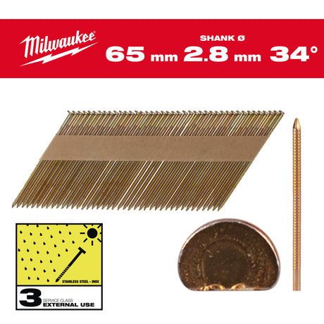 Milwaukee Nägel 65mm 4932492614 roteswerkzeug