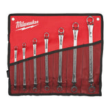 Milwaukee Set Doppel-Ringschlüssel gekröpft Doppel-Ringschlüssel, (7) 4932492737