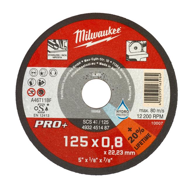 Milwaukee  Metalltrennscheibe 125x0,8mm PRO+ 4932498201