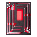 Milwaukee Schaumstoffeinlage T-Gelenkschlüssel Einlage 10-tlg. 4932499295