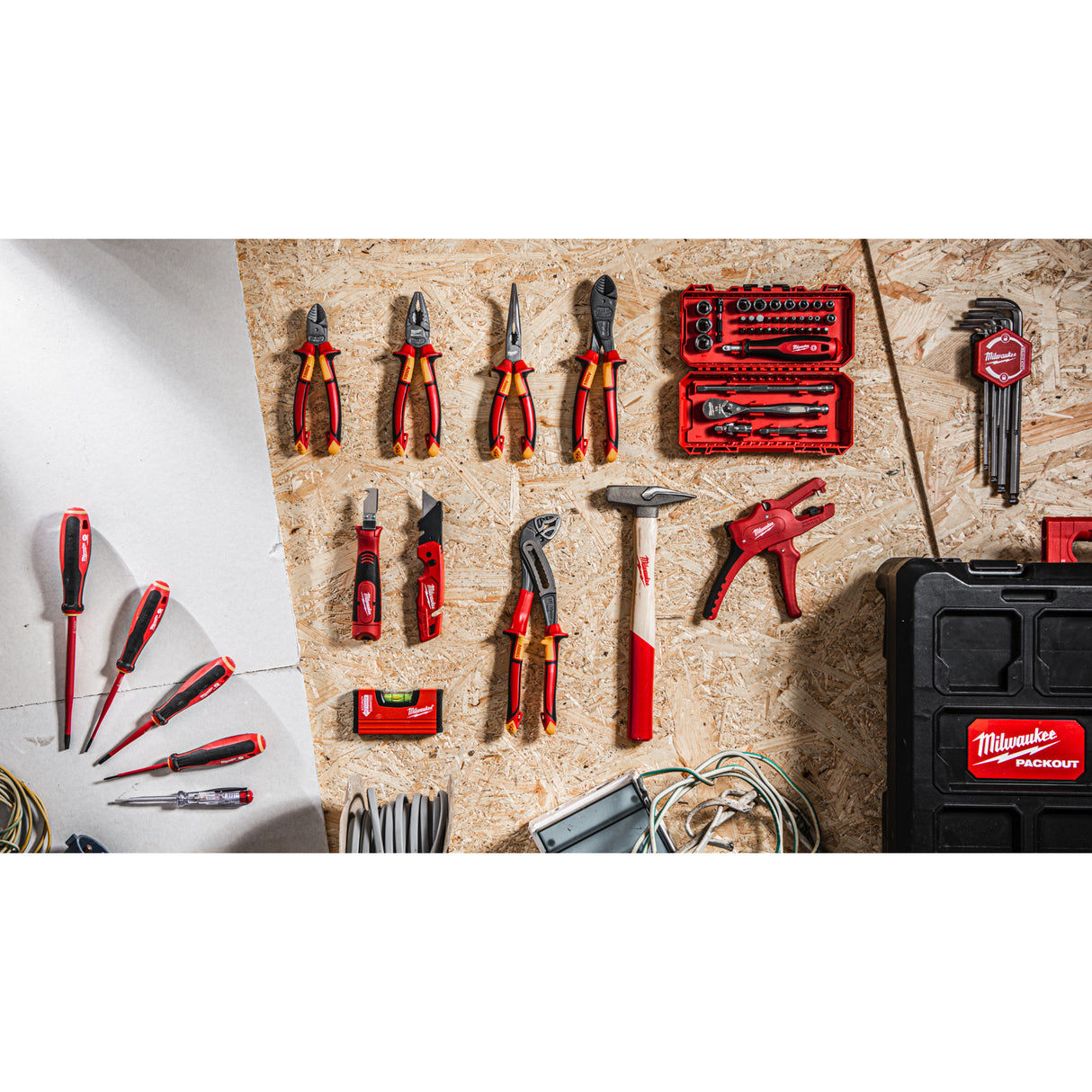 Milwaukee Elektriker Handwerkzeug-Koffer PACKOUT Koffer 62-tlg. 4932499466