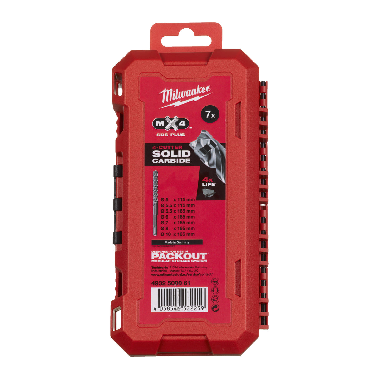 Milwaukee Hammerbohrer-Set Hammerbohrerkassette MX4 (7-tlg) 4932500061