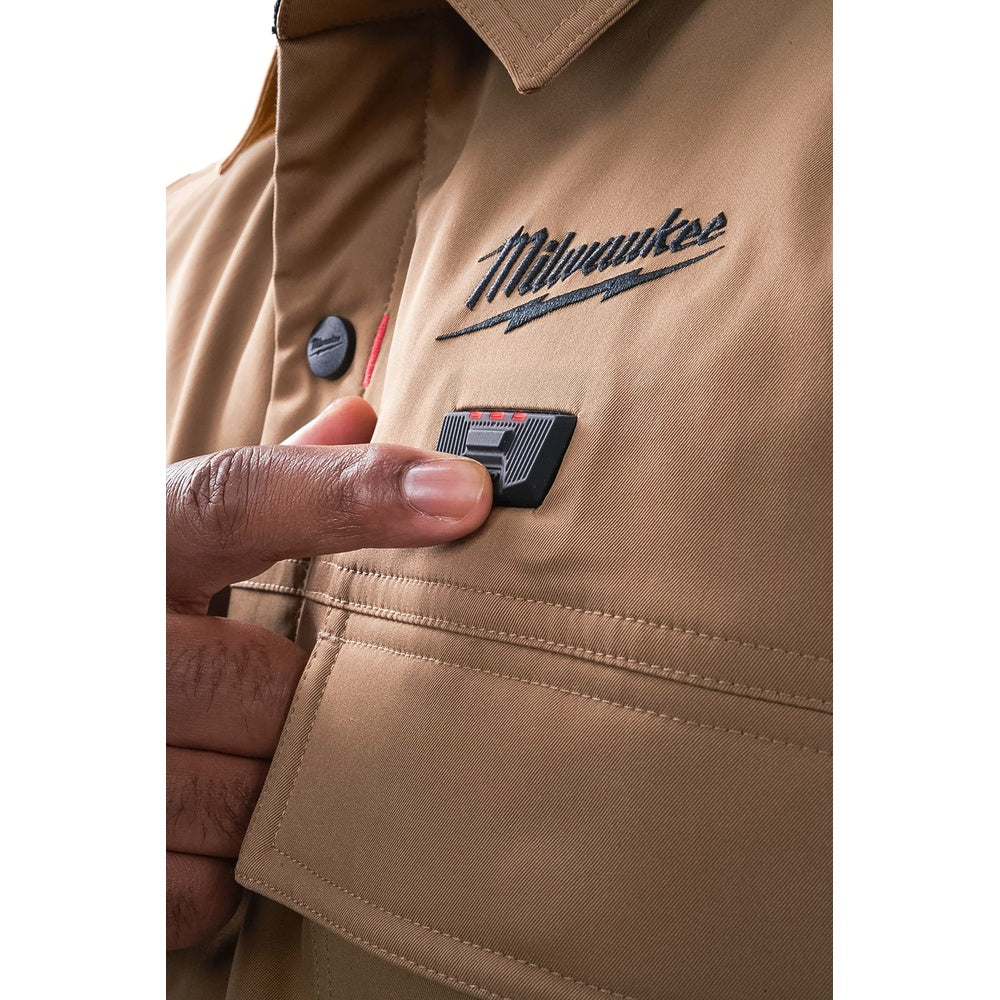 Milwaukee Akku-Heiz-Hemdjacke Beige Größe 3XL 4932500697