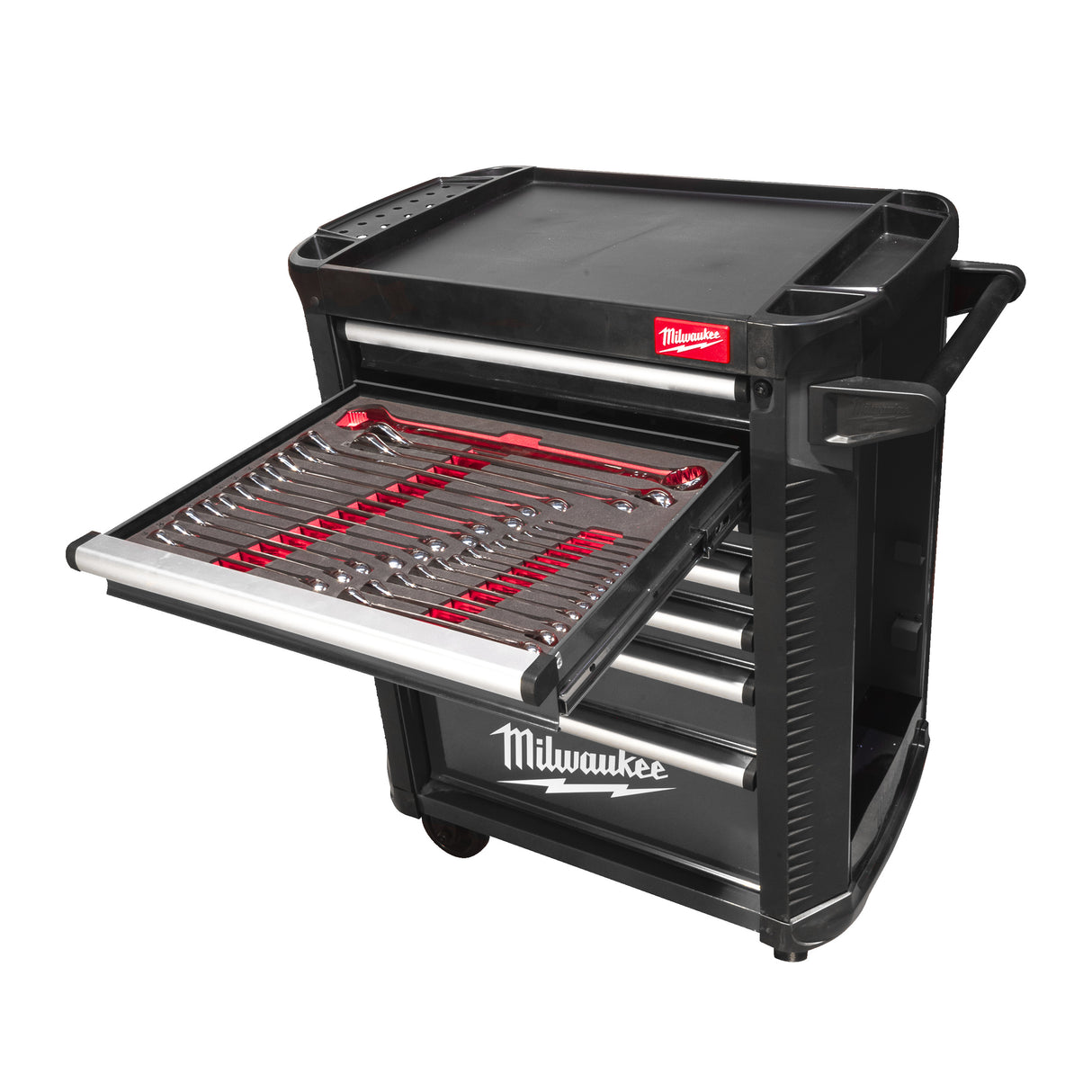 Milwaukee Werkstattwagen 30"/78cm TOOLGUARD bestückt (206) grau 4932500744