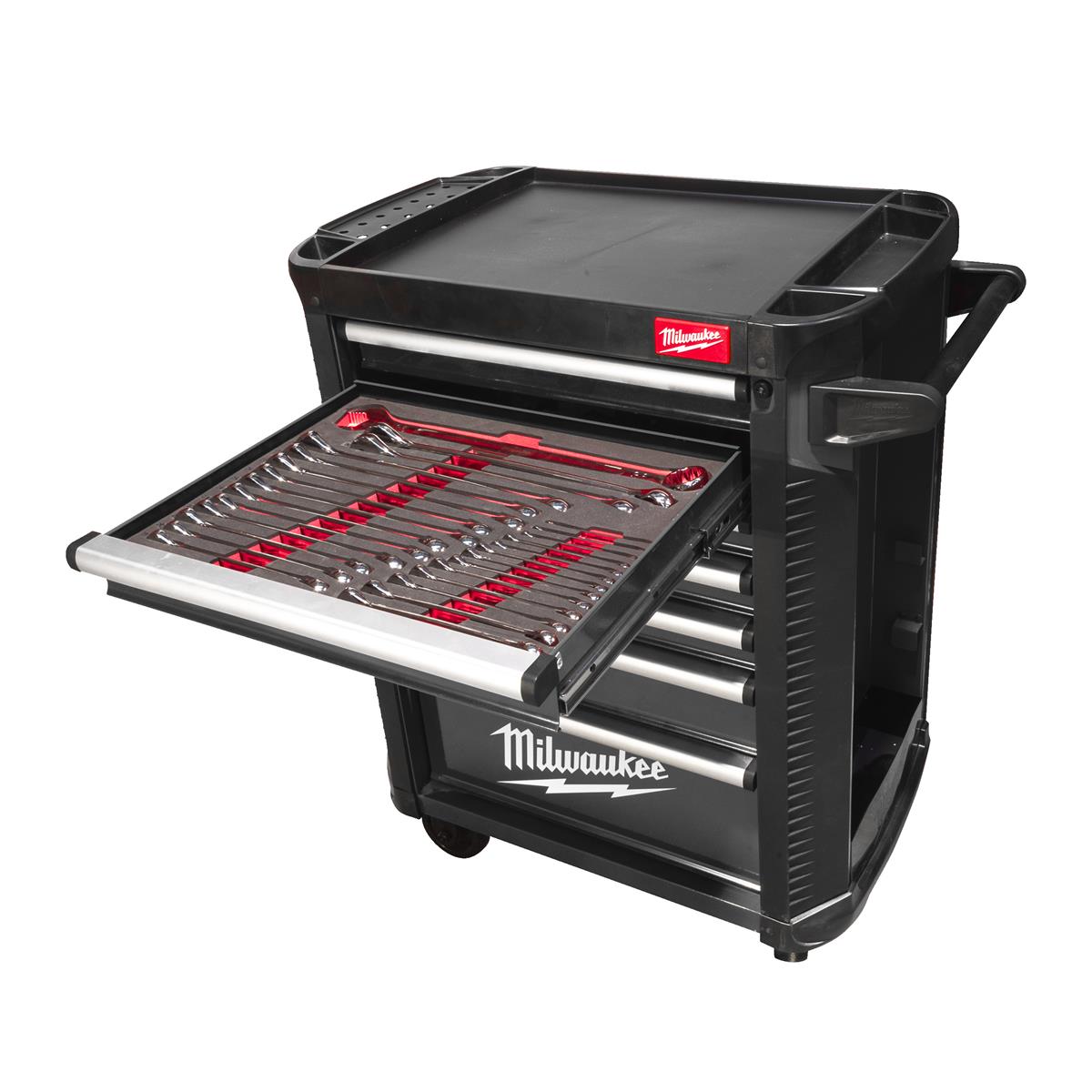 Milwaukee Werkstattwagen 30"/78cm TOOLGUARD bestückt (206) grau 4932500744