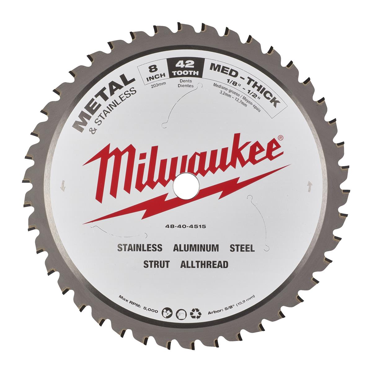 Milwaukee Kreissägeblatt 203/15,87mm 42 Z Metall 4932501141
