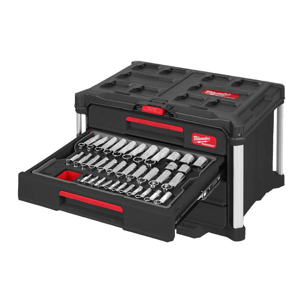 Milwaukee Werkzeugkoffer mit Einlage PACKOUT Breite 41 cm Höhe 36 cm Länge 56 cm 4932501864