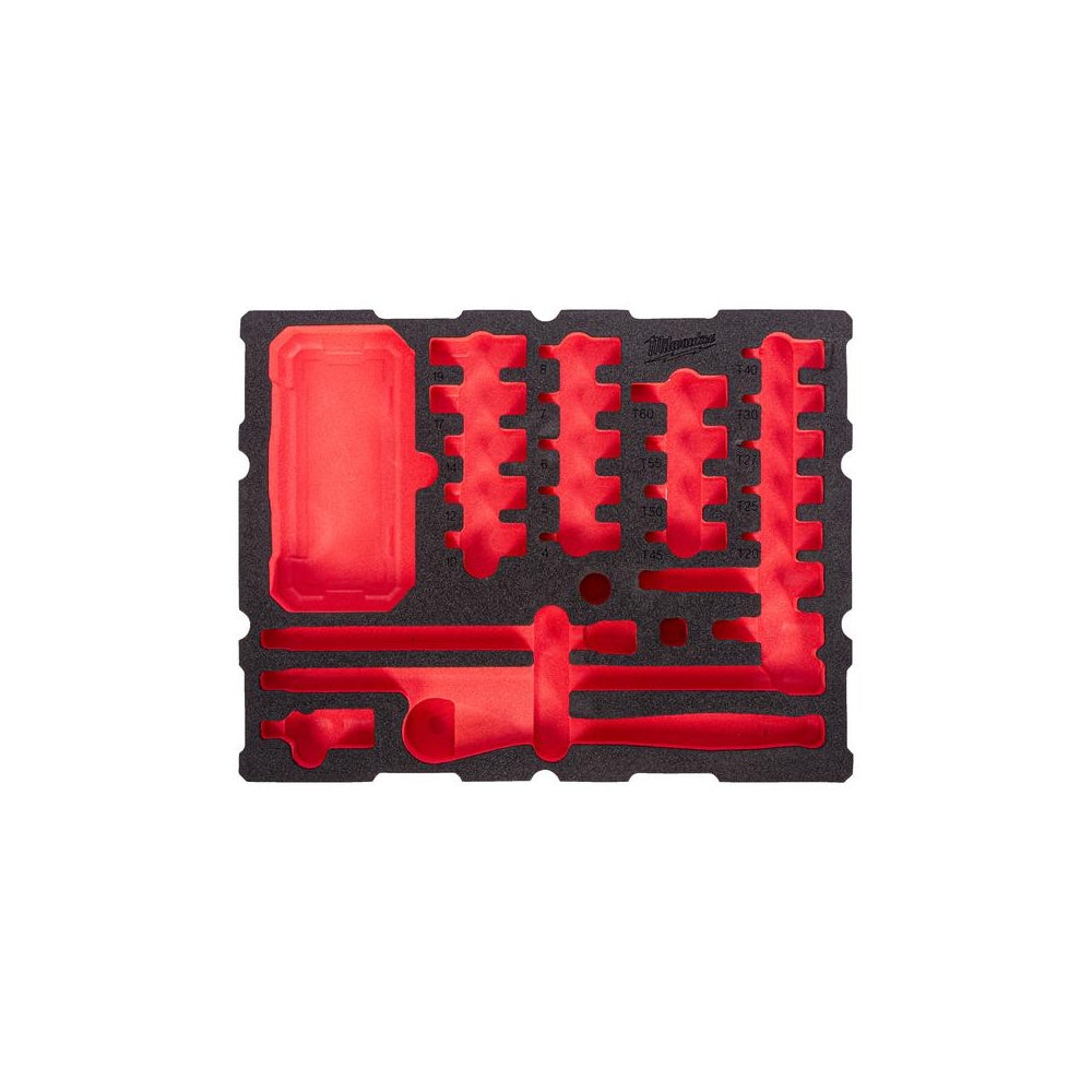 Milwaukee Ersatz-Einlage für die 3/8 Zoll Ratschen- und Steckschlüsseleinsätze PACKOUT 4932502033