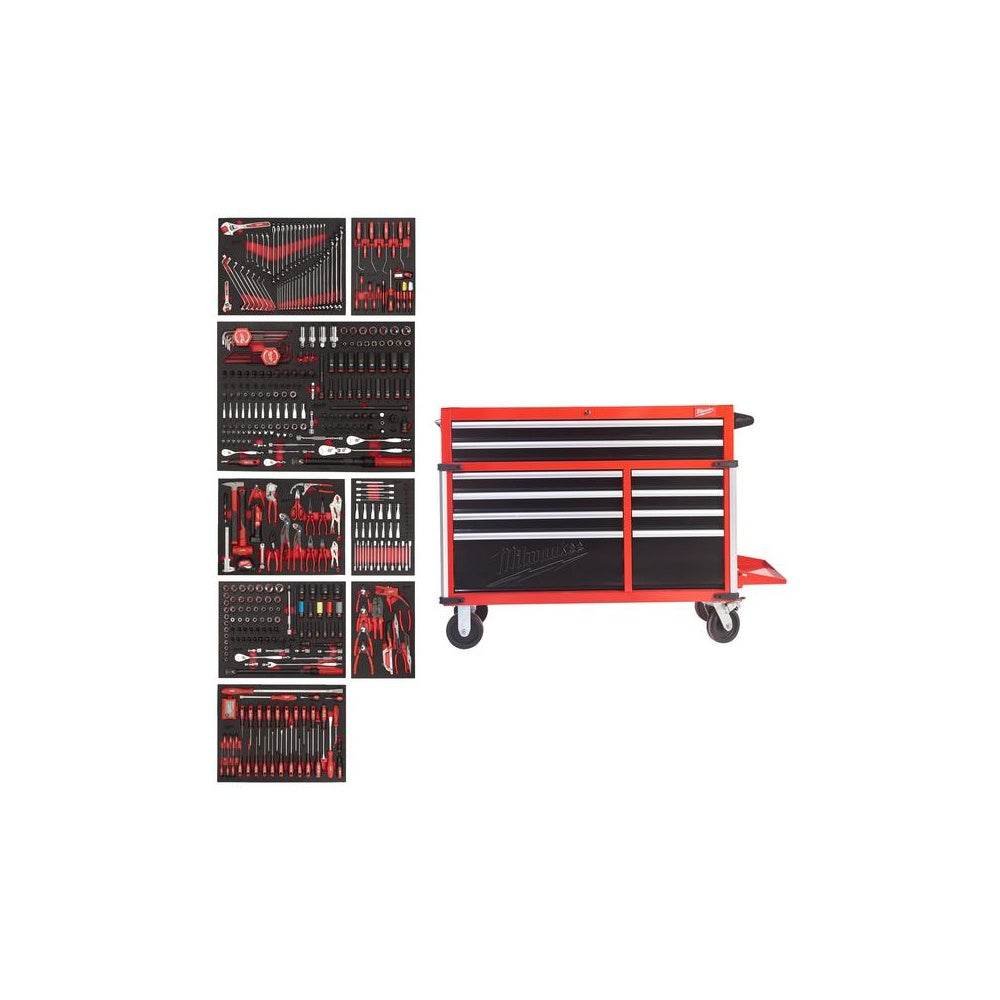 Milwaukee Werkstattwagen bestückt TOOLGUARD 501-tlg. Breite 562 mm Höhe 982 mm 4932502079