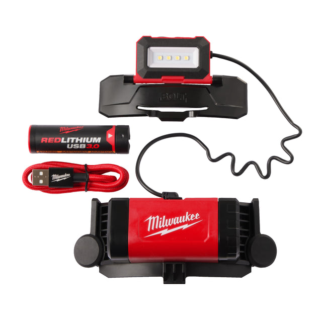 Milwaukee USB-Akku-Stirnlampe L4BOLTHL-301 4933479902 roteswerkzeug