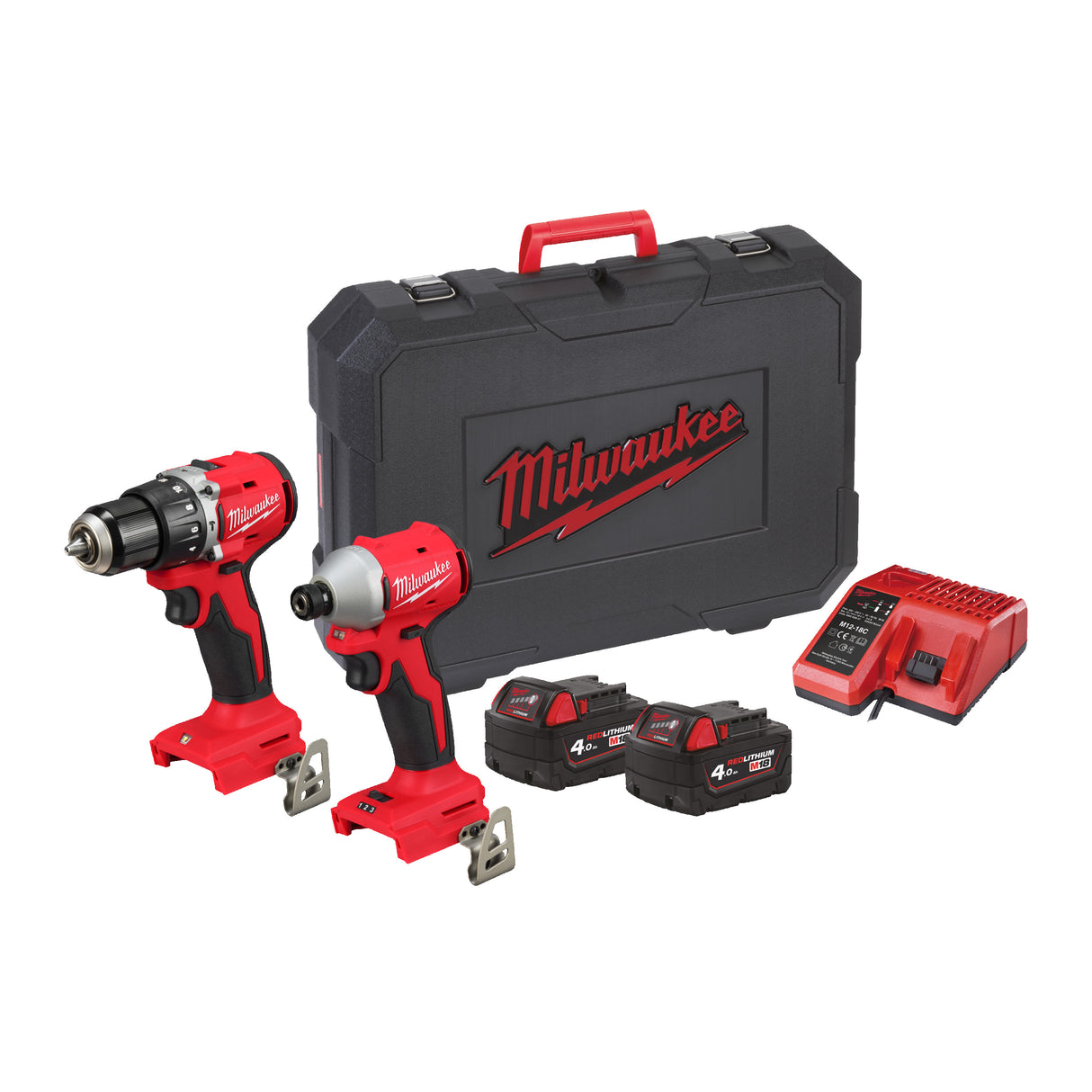 Milwaukee Akku-Maschinenset M18BLCPP2A-402C 4933492827 roteswerkzeug