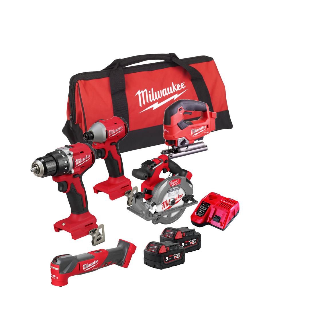 Milwaukee M18BLCPP5A-502B Akku-Maschinenset 4933492838