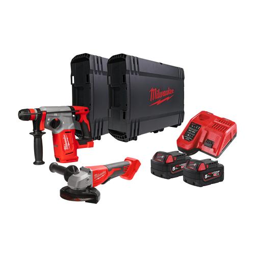 Milwaukee M18BLPP2G-502X Akku-Maschinenset 4933498575